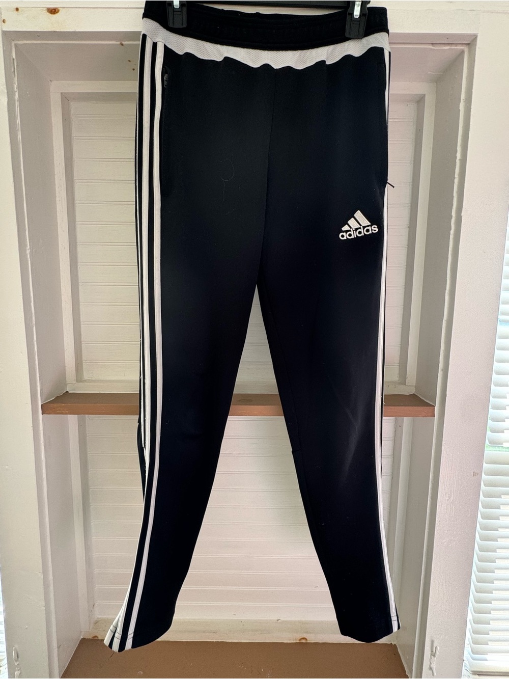 Adidas Climacool Black Track Pants with White Stripes